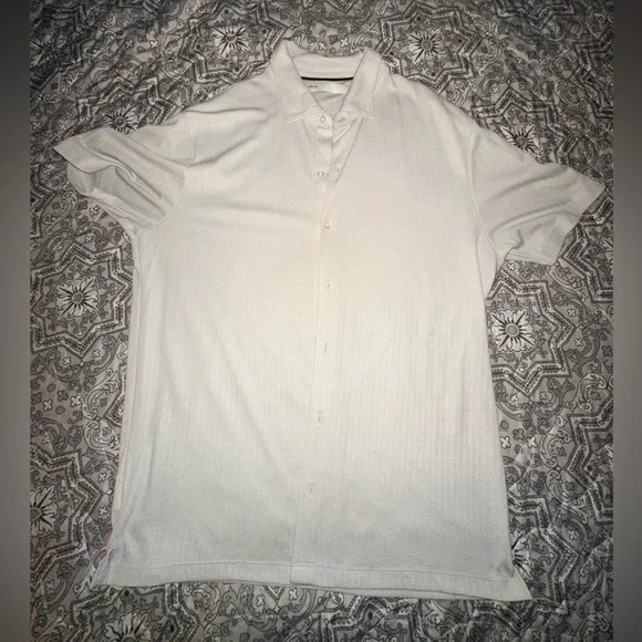 Perry Ellis Cream Short Sleeve Shirt - Picture 1 of 4